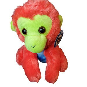 A&A Global Industries Plush Stuffed Monkey Animal Baby Jungle Toy Orange 10"